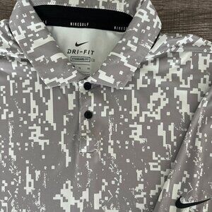 NIKE GOLF POLO Dri-Fit Gray Digi-Camo